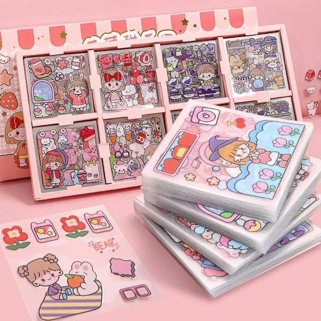 Kawaii Washi Cute Cartoon Stickers Set of 200 Pieces