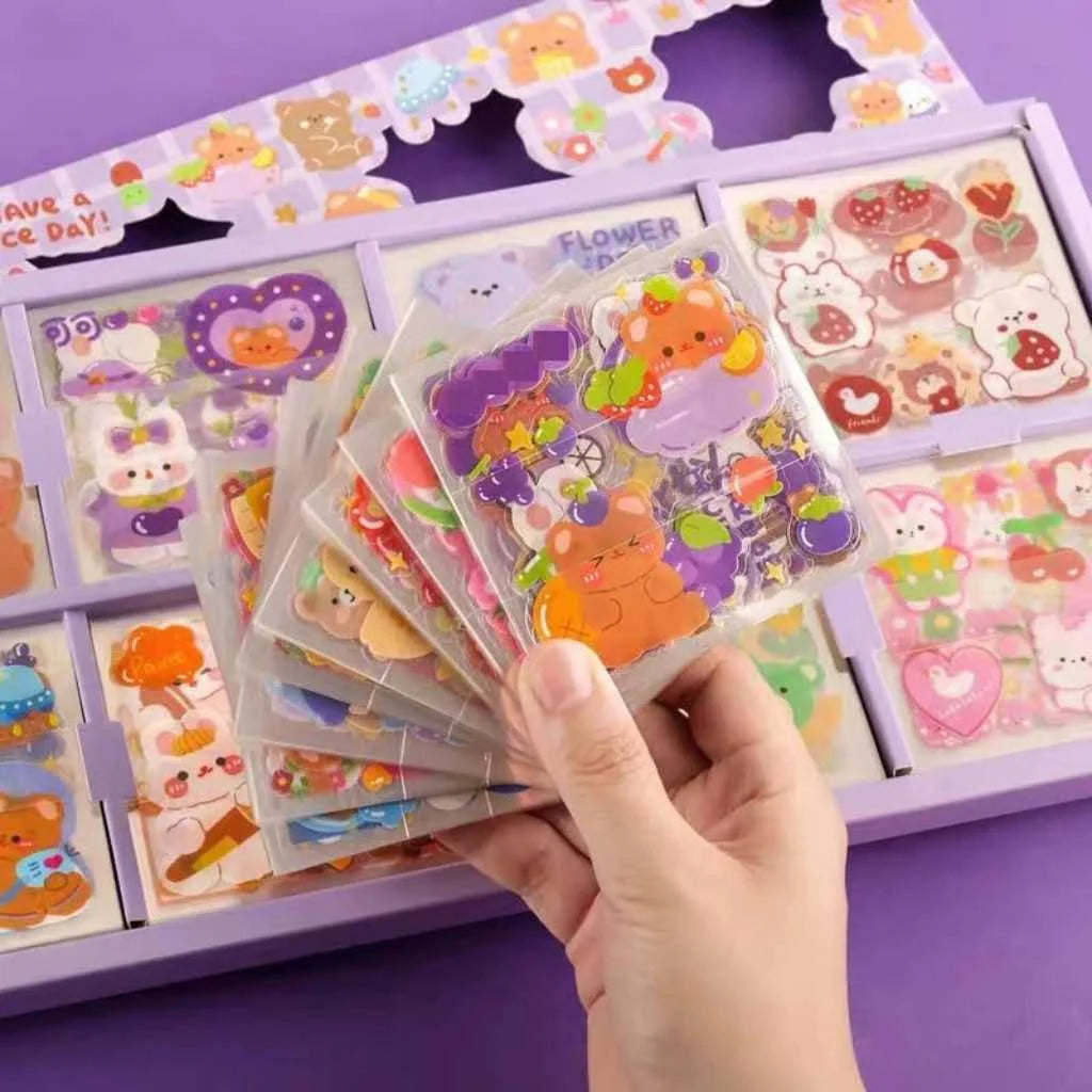 Kawaii Washi Cute Cartoon Stickers Set of 200 Pieces
