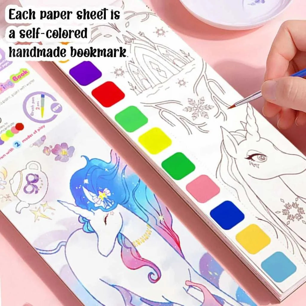 Kids Watercolor Coloring Book | 20-Page Non-Toxic Art Discovery Set