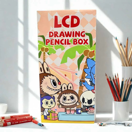 Labubu Pencil Box with LCD Drawing Tablet