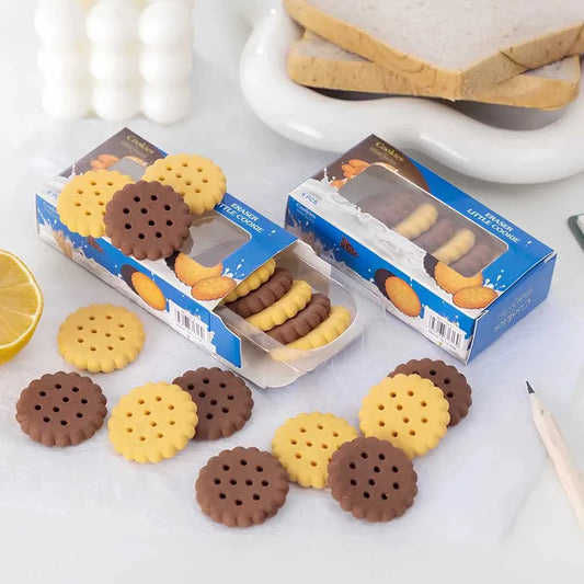 Little Cookie Erasers Set of 6 for Kids | Kawaii Dessert Stationery