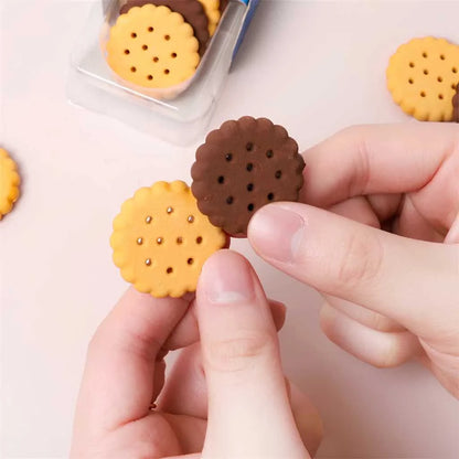 Little Cookie Erasers Set of 6 for Kids | Kawaii Dessert Stationery