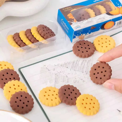 Little Cookie Erasers Set of 6 for Kids | Kawaii Dessert Stationery