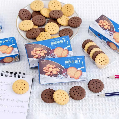 Little Cookie Erasers Set of 6 for Kids | Kawaii Dessert Stationery