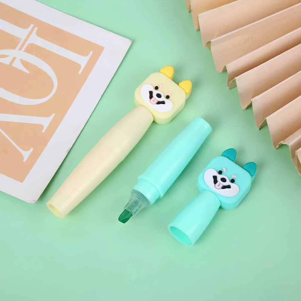 Little Sweet Dog Highlighters - Cute 6-Color Set | DODKart