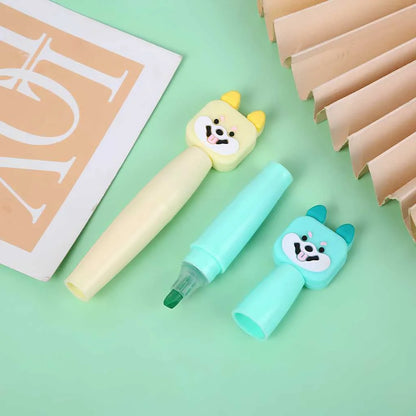 Little Sweet Dog Highlighters - Cute 6-Color Set | DODKart