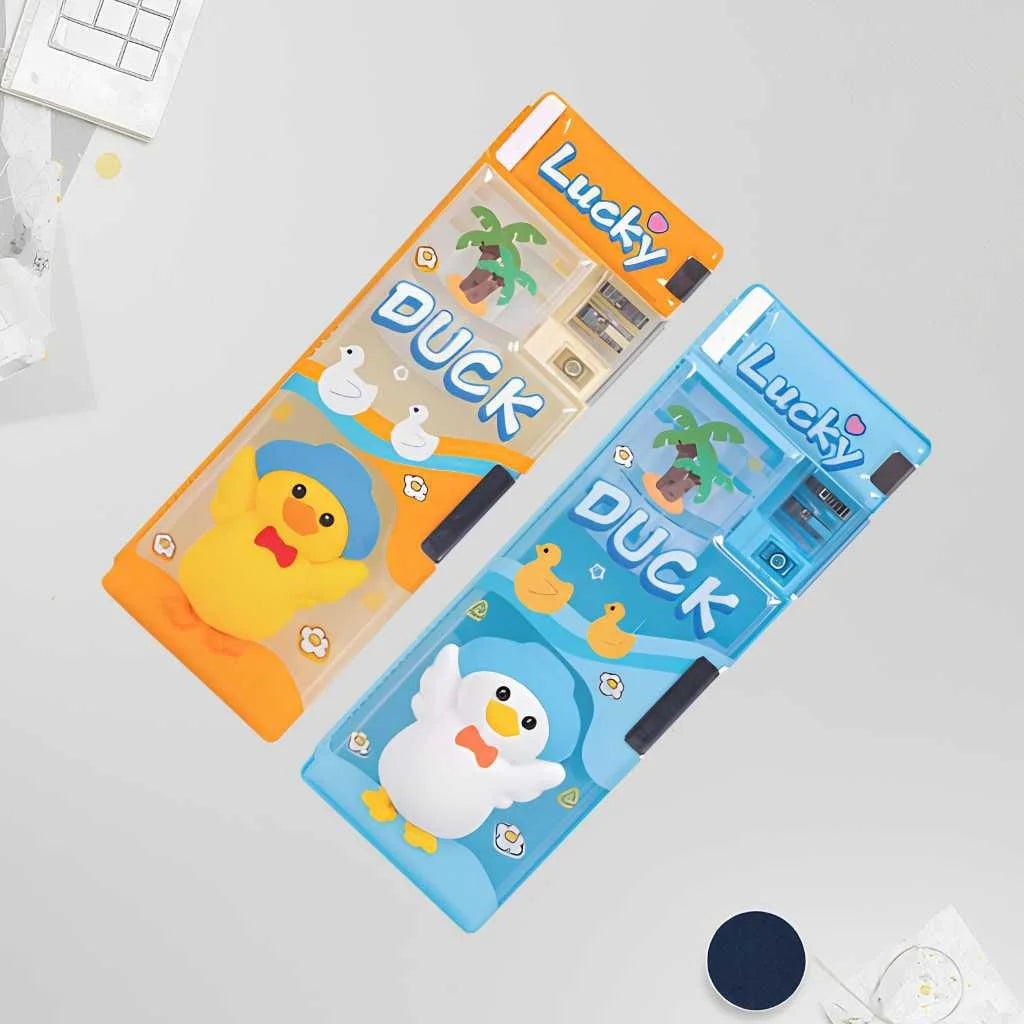 Lucky Duck Multifunction Pencil Box for Kids - Cute & Organized