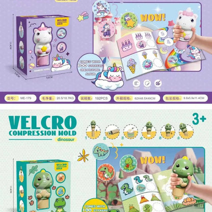 Magic Velcro Stamper Stickers Activity Book for Kids