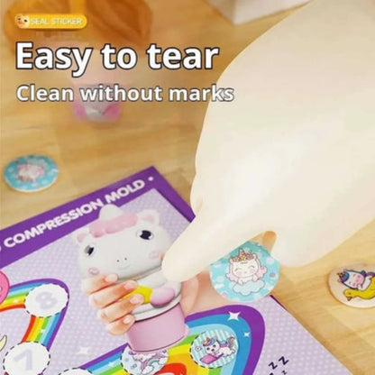 Magic Velcro Stamper Stickers Activity Book for Kids