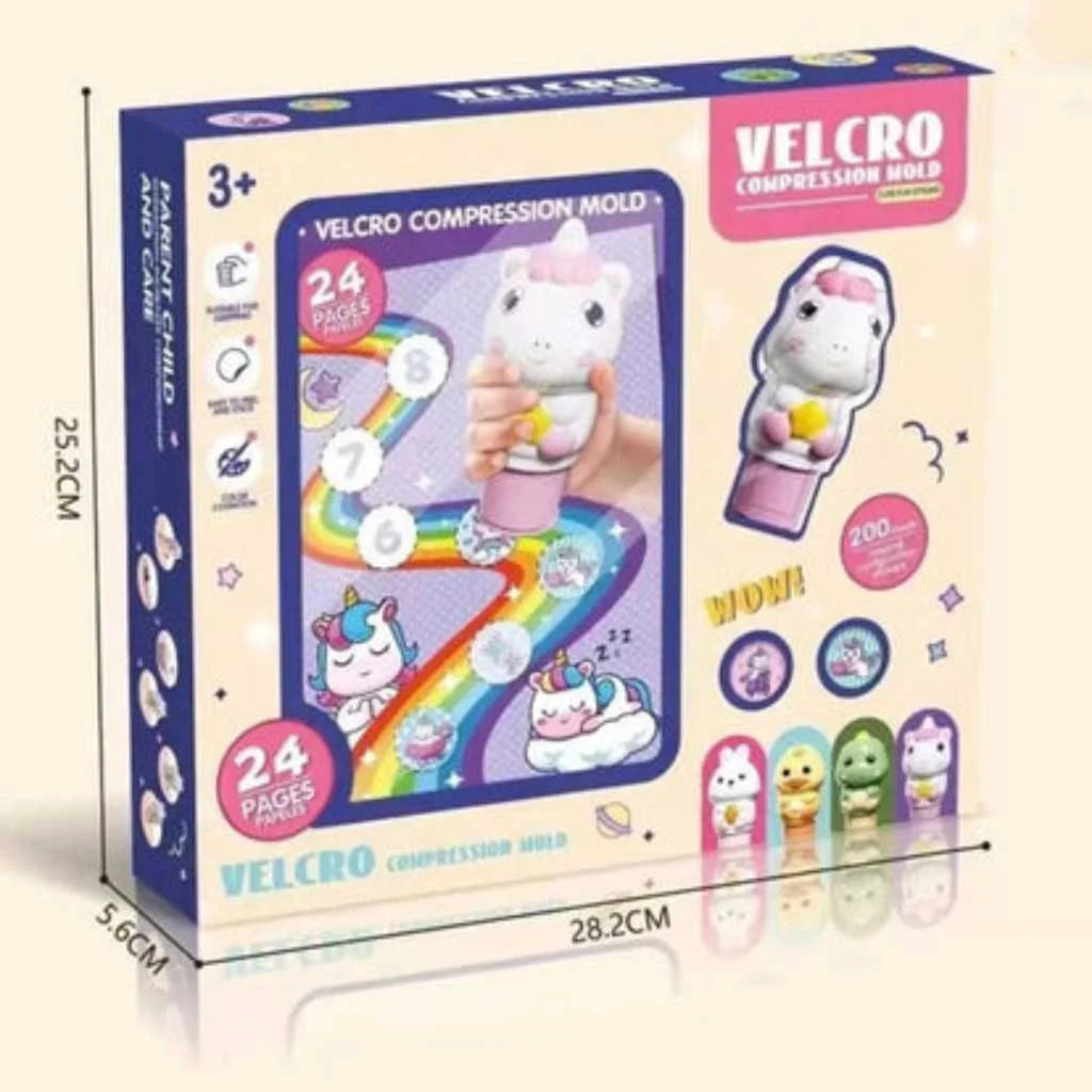 Magic Velcro Stamper Stickers Activity Book for Kids