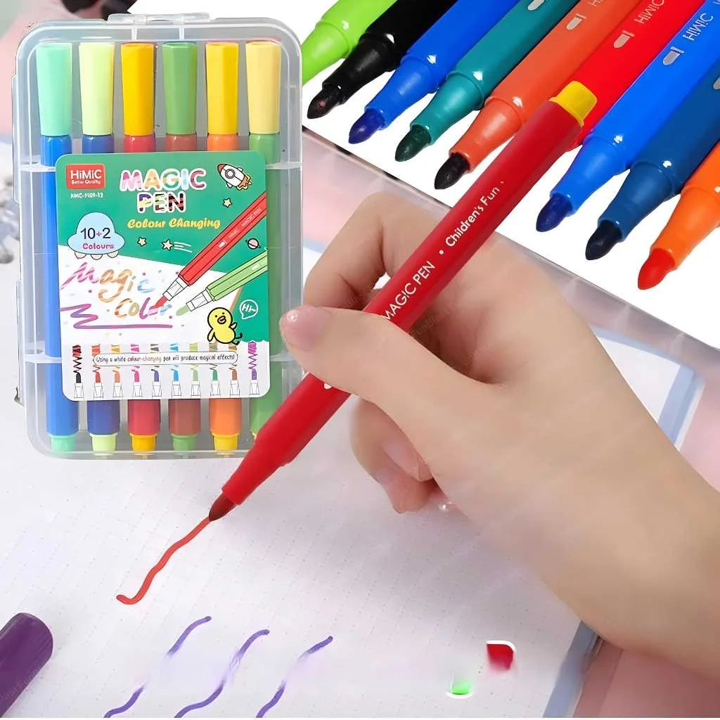 Model Colour Pen Magical Colour Changing Sketch Colour pen Set 12pcs – DOD Kart