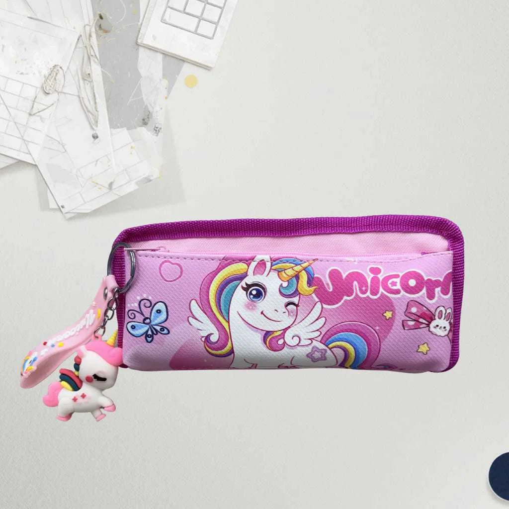 Magical & Cute Unicorn Pencil Pouch for Girls - 3D Charm Stationery Organizer