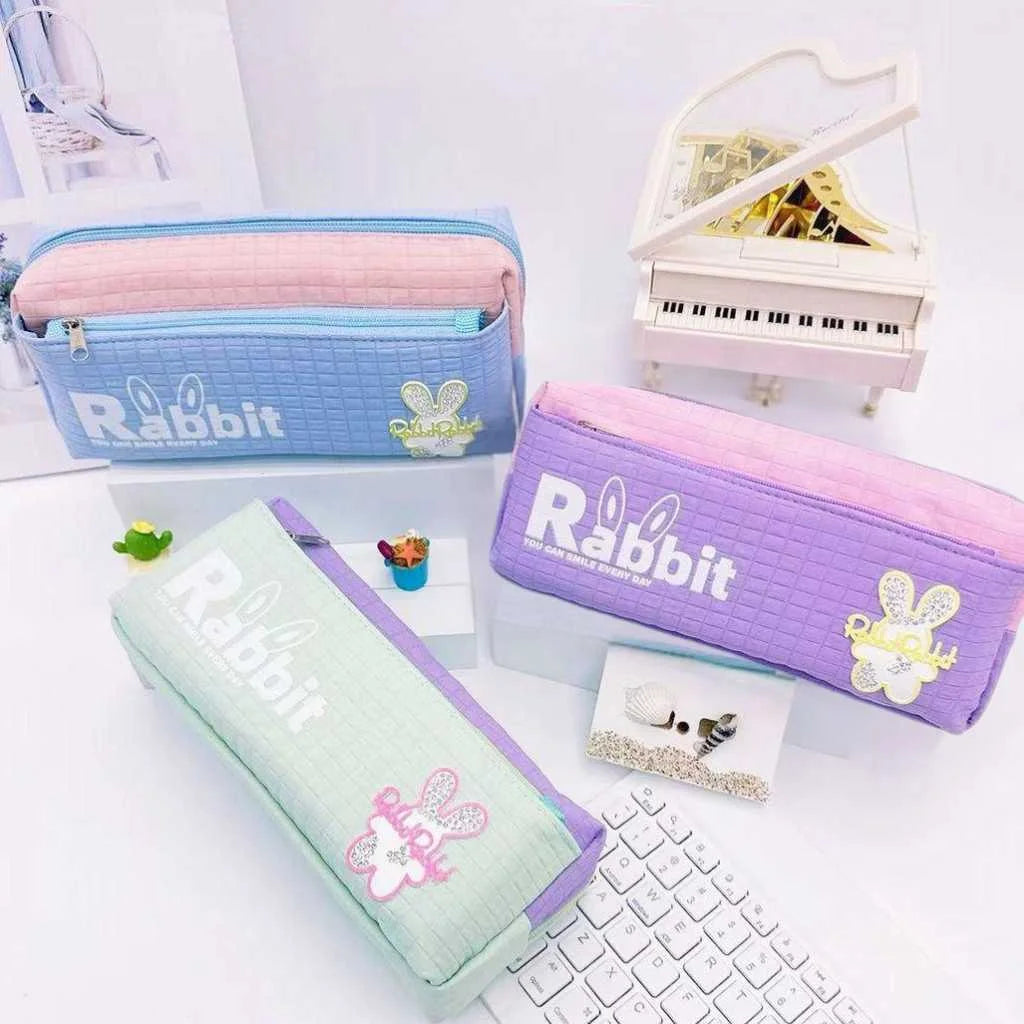 Magical Rabbit Dual-Zip Large Pouch