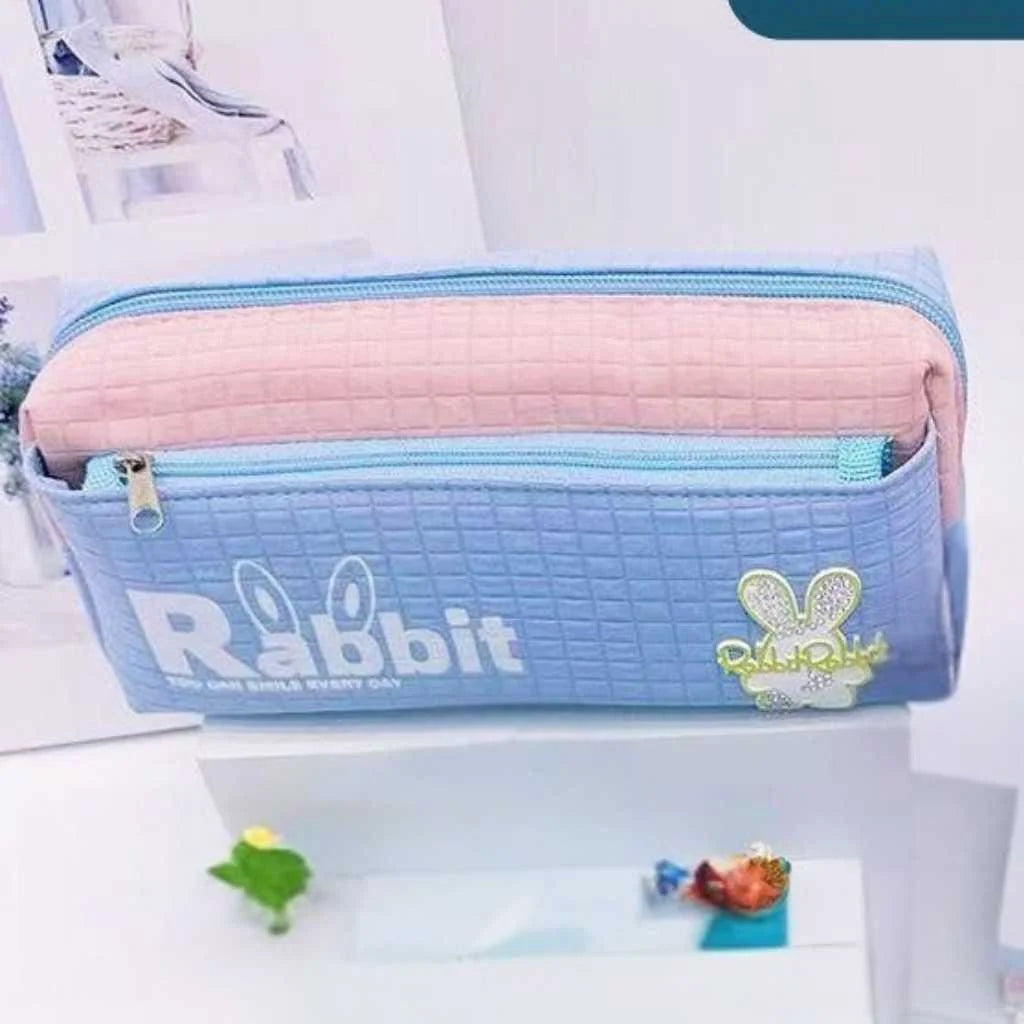 Magical Rabbit Dual-Zip Large Pouch