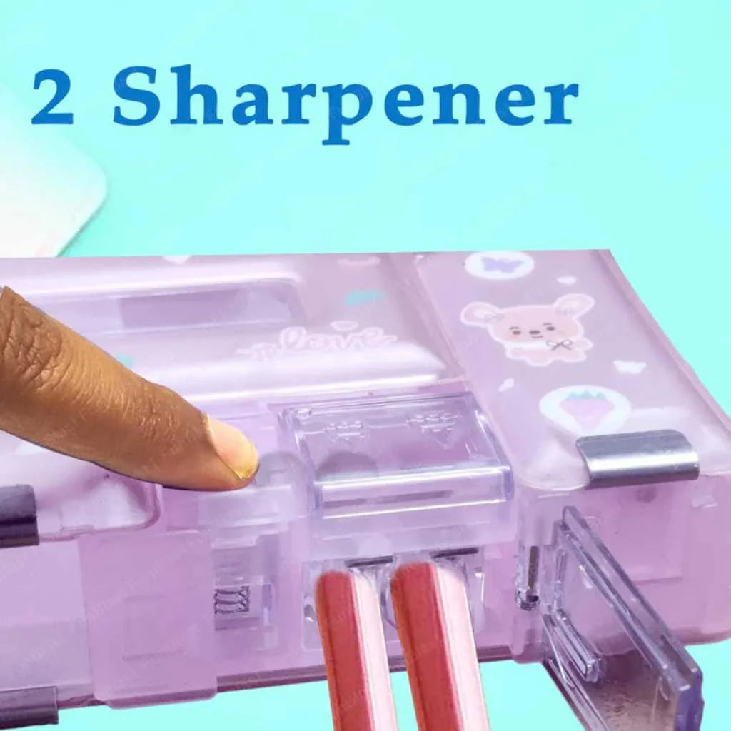 Magnetic Pencil Case with Sharpener for Kids | Premium Luxury Organizer