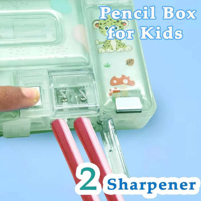 Magnetic Pencil Case with Sharpener for Kids | Premium Luxury Organizer