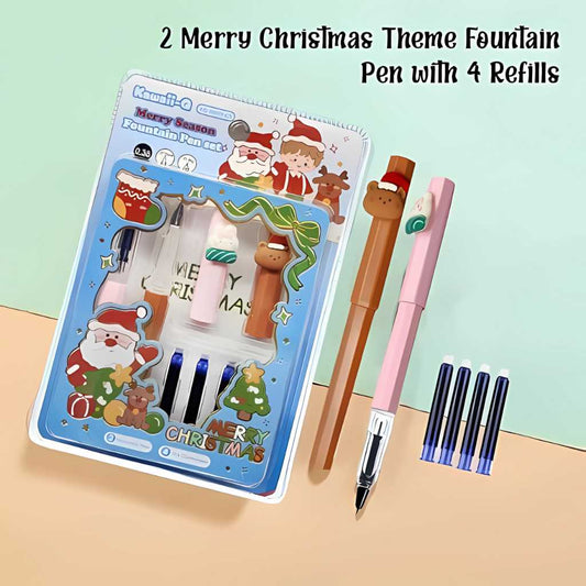 merry christmas fountain pen set for kids