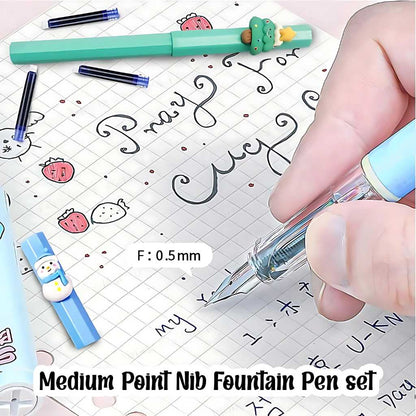merry christmas fountain pen set for kids