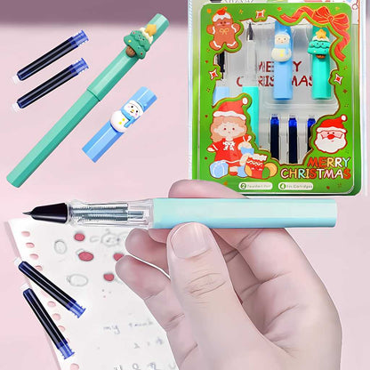 merry christmas fountain pen set for kids