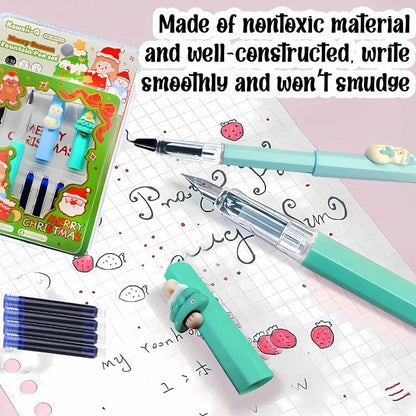 merry christmas fountain pen set for kids