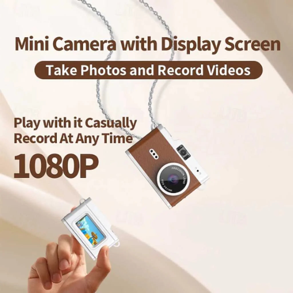 Mini Camera Keychain HD with Flash for Kids and Adults