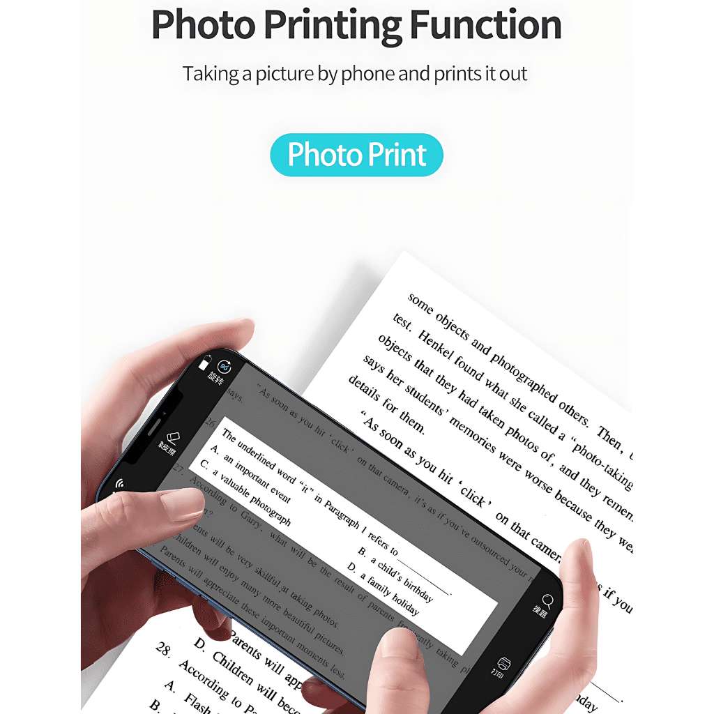 mini inkless thermal printer for kids