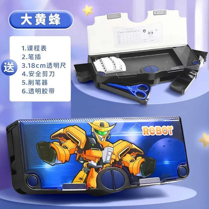 Multifunction Robot Pencil Box for Kids | All-in-One Stationery Kit