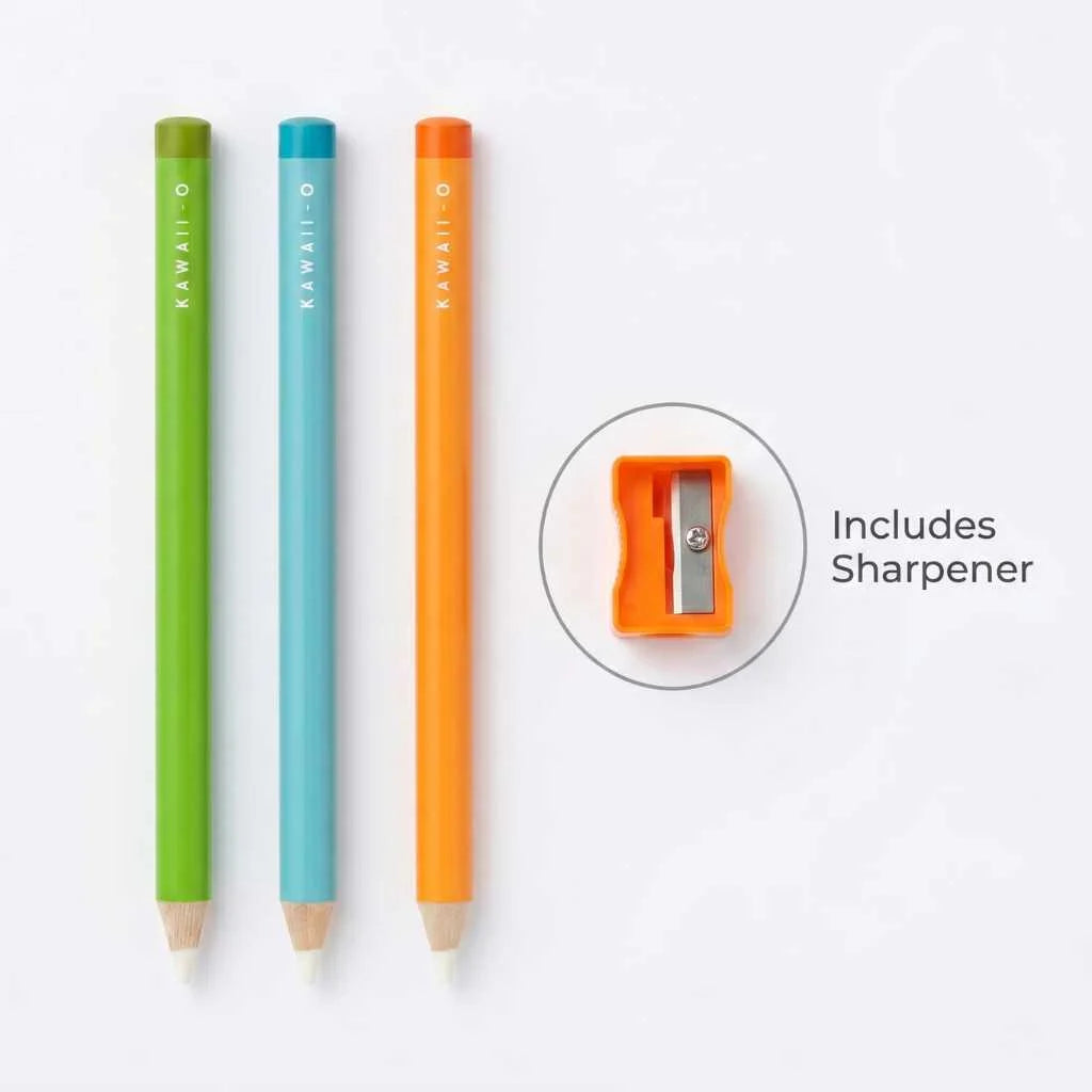 Pencil Shape Magic Eraser Set with Sharpener - Precision Tool | DODKart
