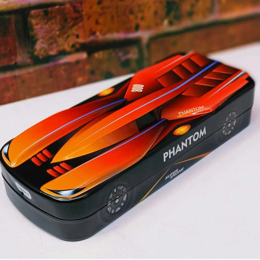 Phantom Supercar 3D Pencil Box - Durable Metal Case for Boys