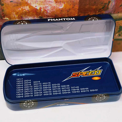Phantom Supercar 3D Pencil Box - Durable Metal Case for Boys