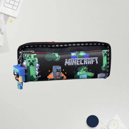 Pixel Block Game Pencil Pouch for Kids | Durable with 3D Charm