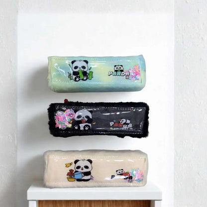 Plush Panda Large Capacity Pencil Pouch for Kids | Soft & Spacious