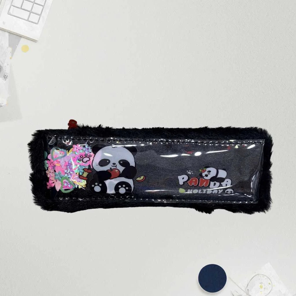 Plush Panda Large Capacity Pencil Pouch for Kids | Soft & Spacious