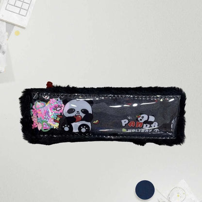 Plush Panda Large Capacity Pencil Pouch for Kids | Soft & Spacious
