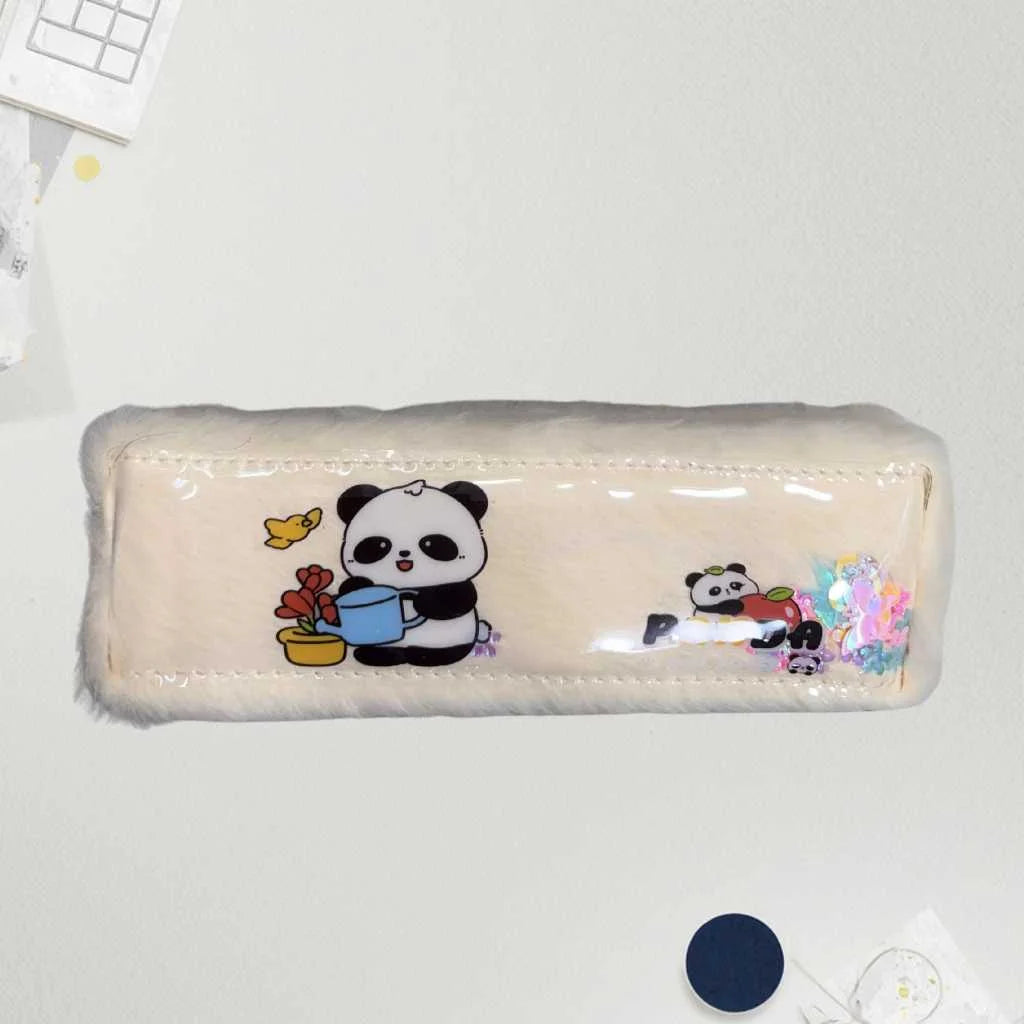 Plush Panda Large Capacity Pencil Pouch for Kids | Soft & Spacious