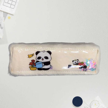 Plush Panda Large Capacity Pencil Pouch for Kids | Soft & Spacious