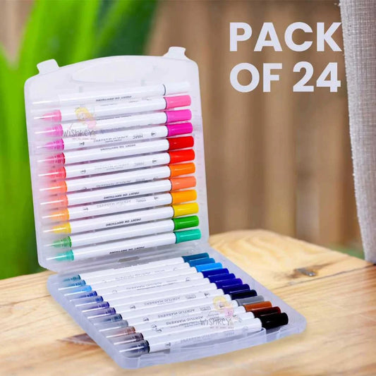 Premium 24 Colors Dual Tip Acrylic Marker Pens