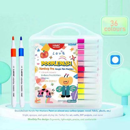 Premium DoodleDash 36-Color Acrylic Markers