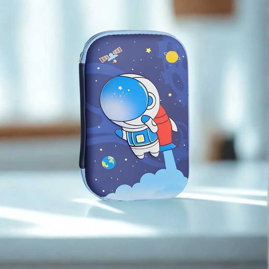 Premium Hard Dino & Space Shell Pencil Case for Kids