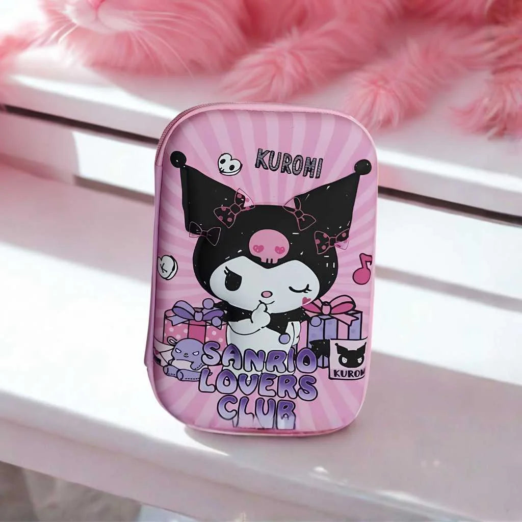 Premium Kuromi Hard Shell Pencil Case for Girls