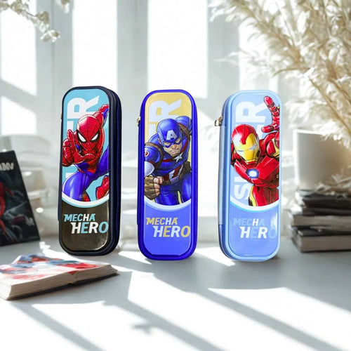 Premium Mecha Captain Hard Shell Pencil Case for Kids | Durable EVA Pouch