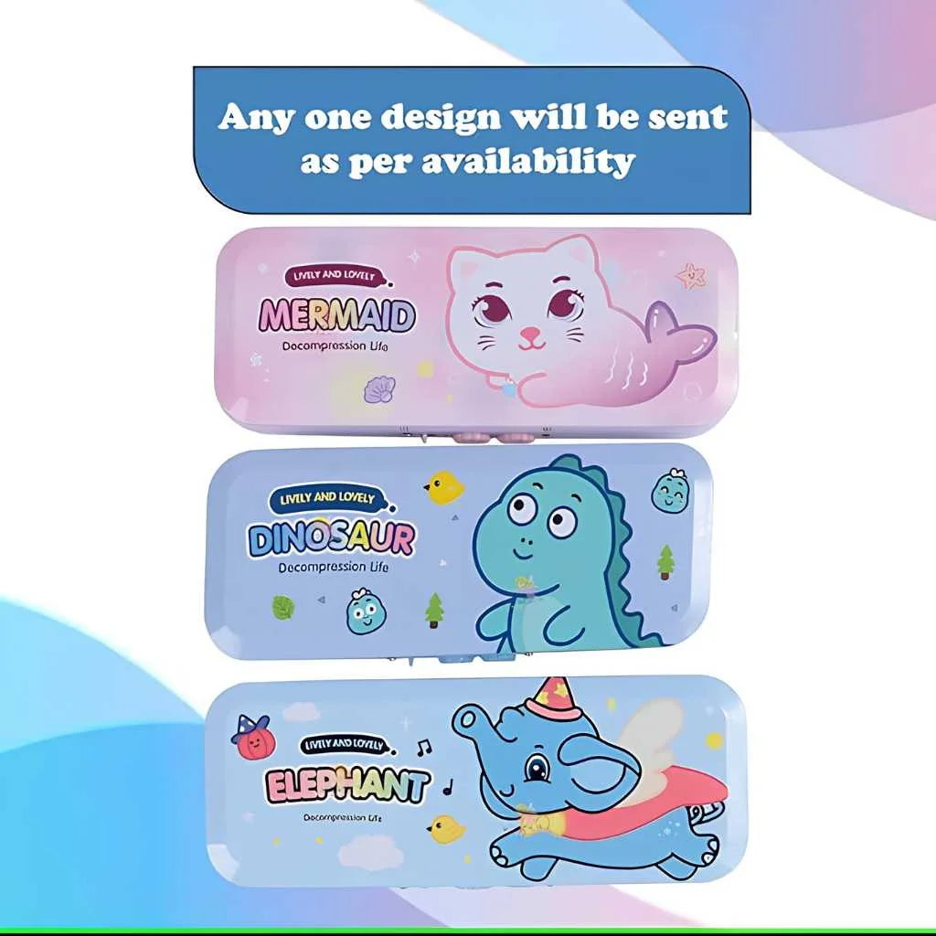 Premium Metal Pencil Box for Boys - Durable Multi-Layer Stationery Organizer
