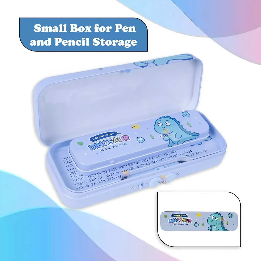 Premium Metal Pencil Box for Boys - Durable Multi-Layer Stationery Organizer