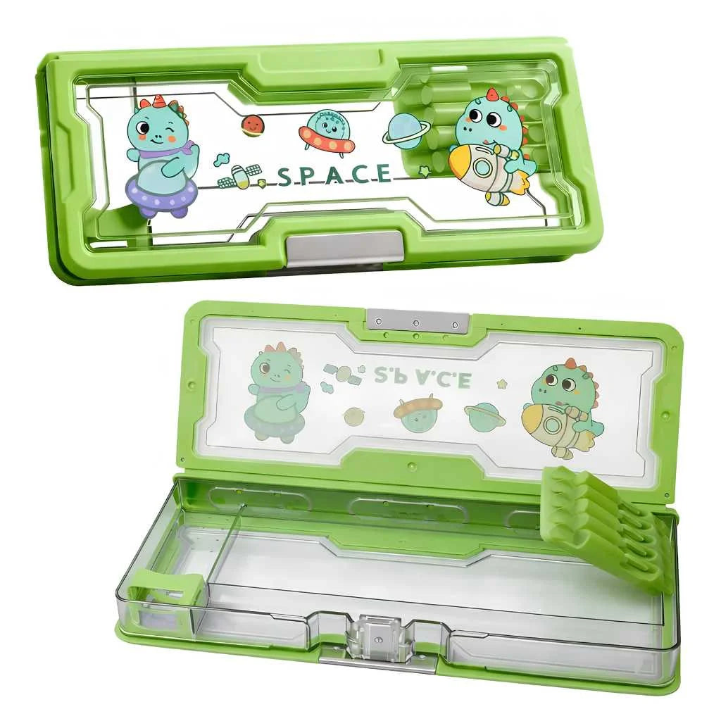 Premium Transparent Pencil Box for Kids | Shock-Proof & Durable