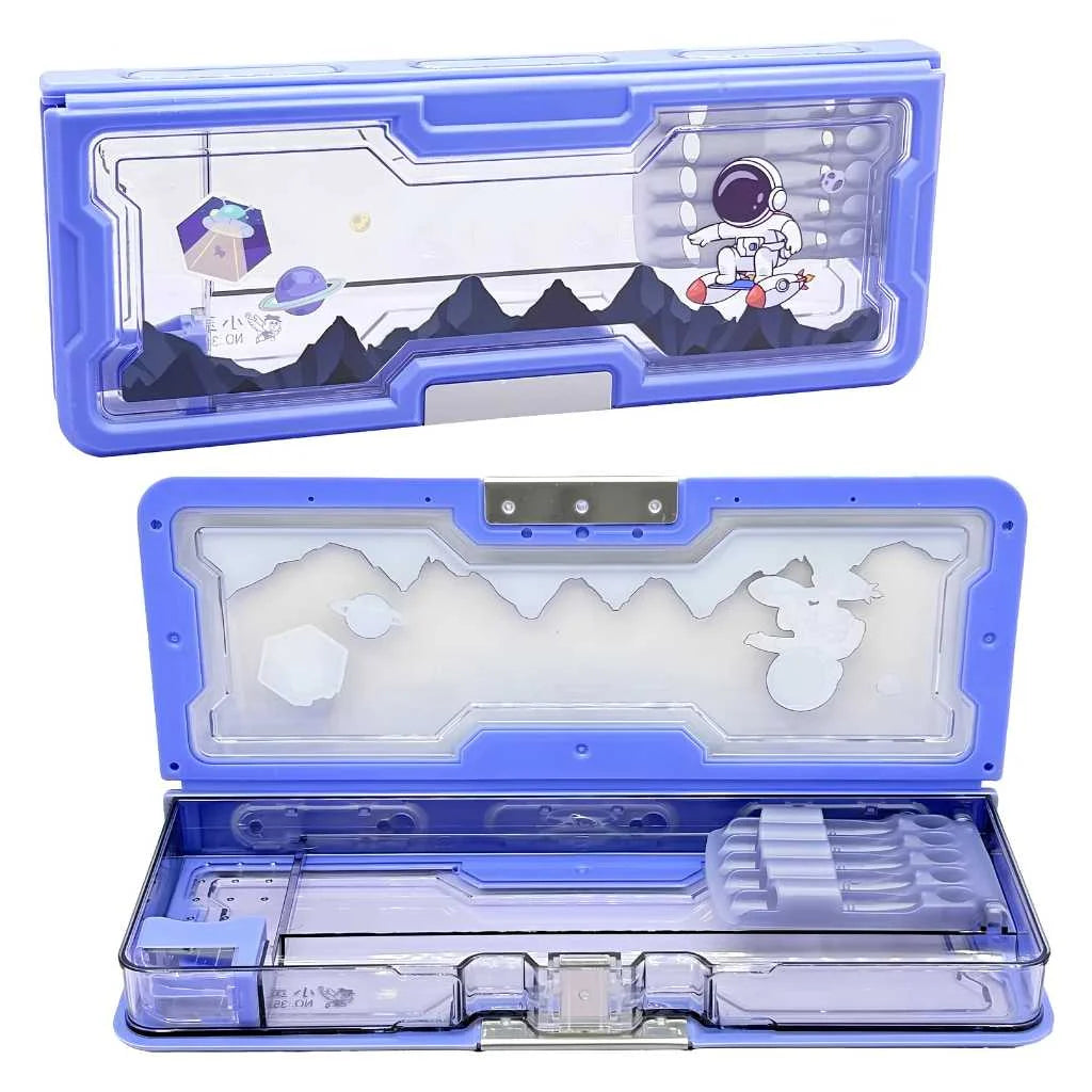 Premium Transparent Pencil Box for Kids | Shock-Proof & Durable