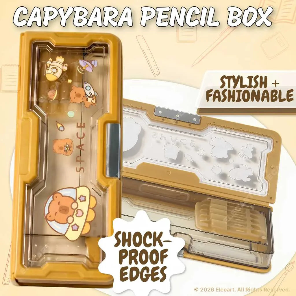 Premium Transparent Pencil Box for Kids | Shock-Proof & Durable