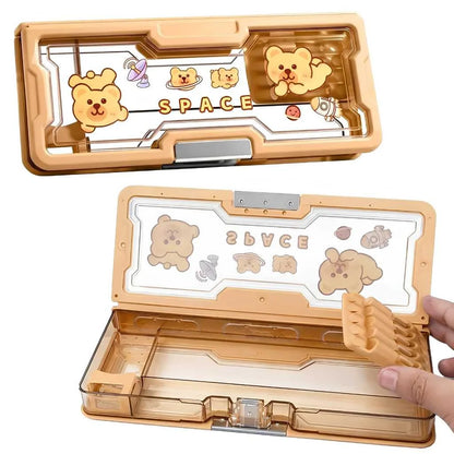 Premium Transparent Pencil Box for Kids | Shock-Proof & Durable