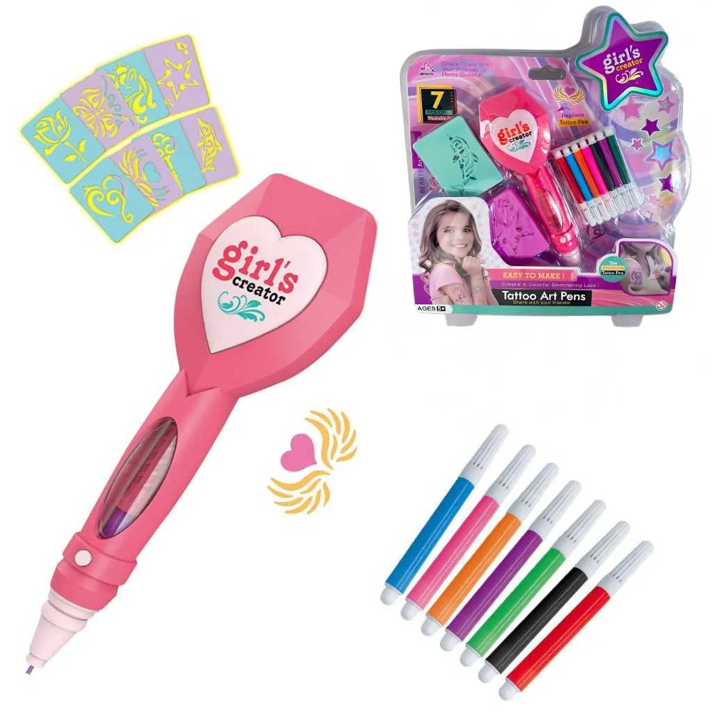 Pretend Play DIY Beautiful Beauty Tattoo Pen for Girls