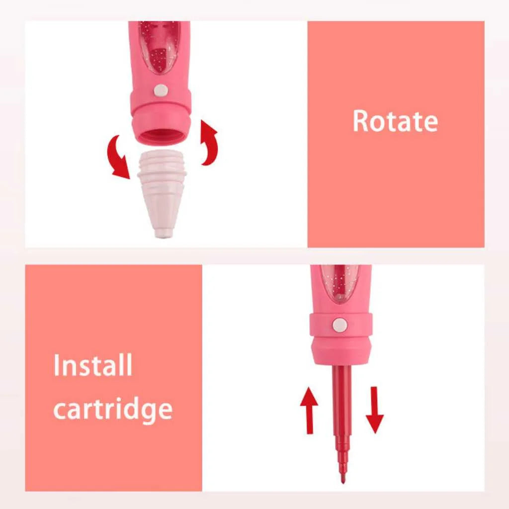 Pretend Play DIY Beautiful Beauty Tattoo Pen for Girls