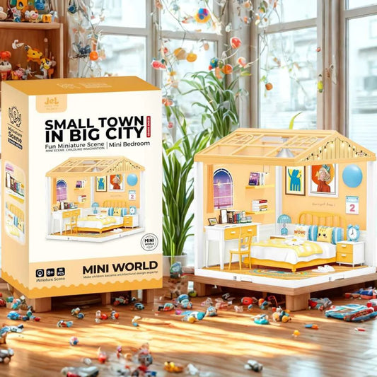 Pretend Play Mini Bedroom Doll House for Girls
